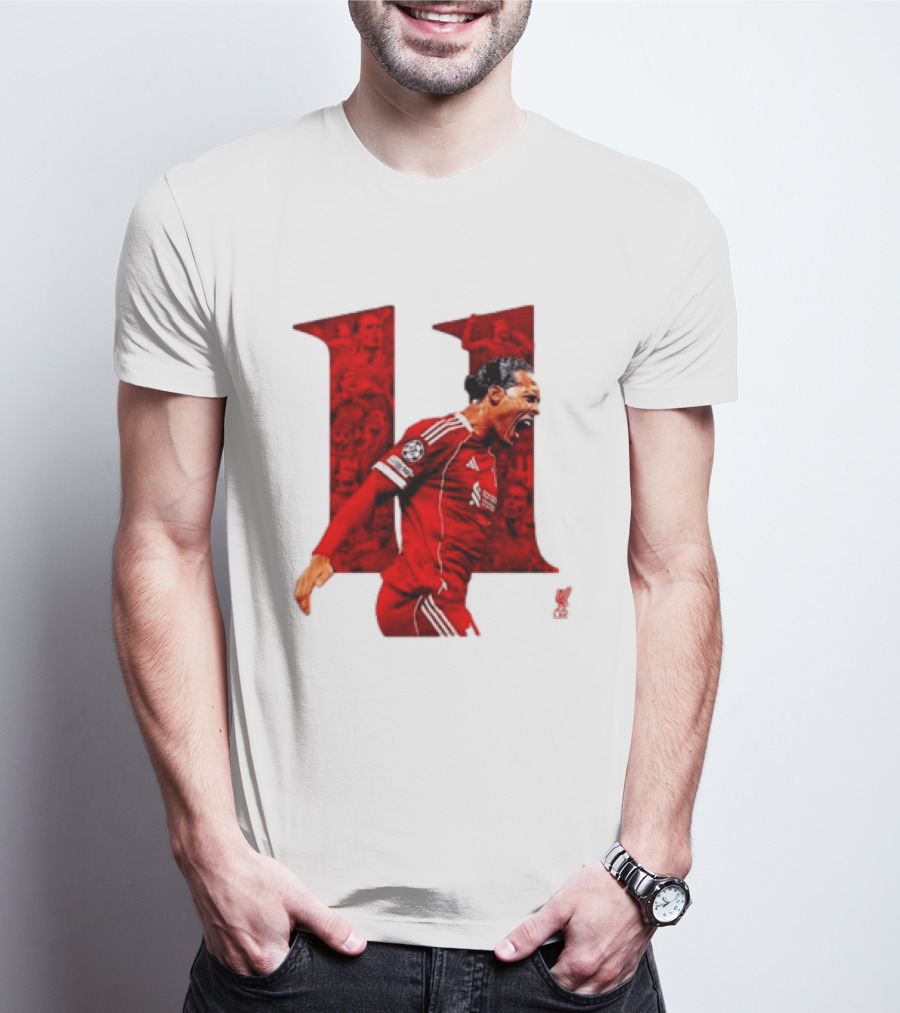 Virgil Van Dijk Liverpool Fifpro World 11 Champions League Star T-Shirt