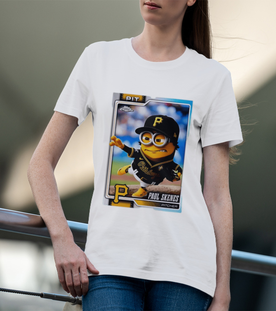 Paul Skenes Pittsburgh Pirates Minion Pitcher Topps Chrome Card PIT T-Shirt