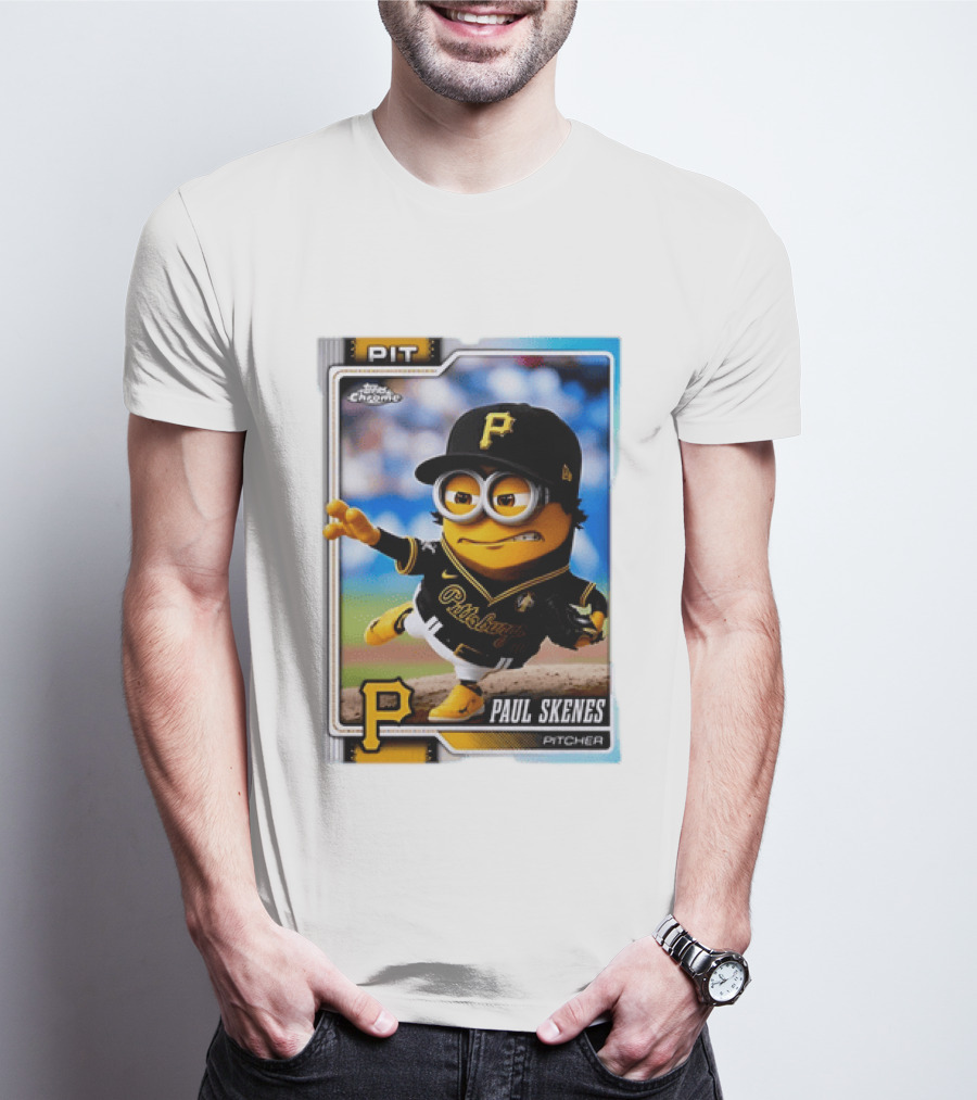 Paul Skenes Pittsburgh Pirates Minion Pitcher Topps Chrome Card PIT T-Shirt