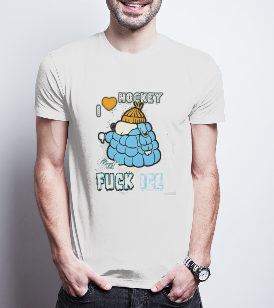 I Love Hockey But Fuck Ice Funny Winter Sports Fan T-Shirt