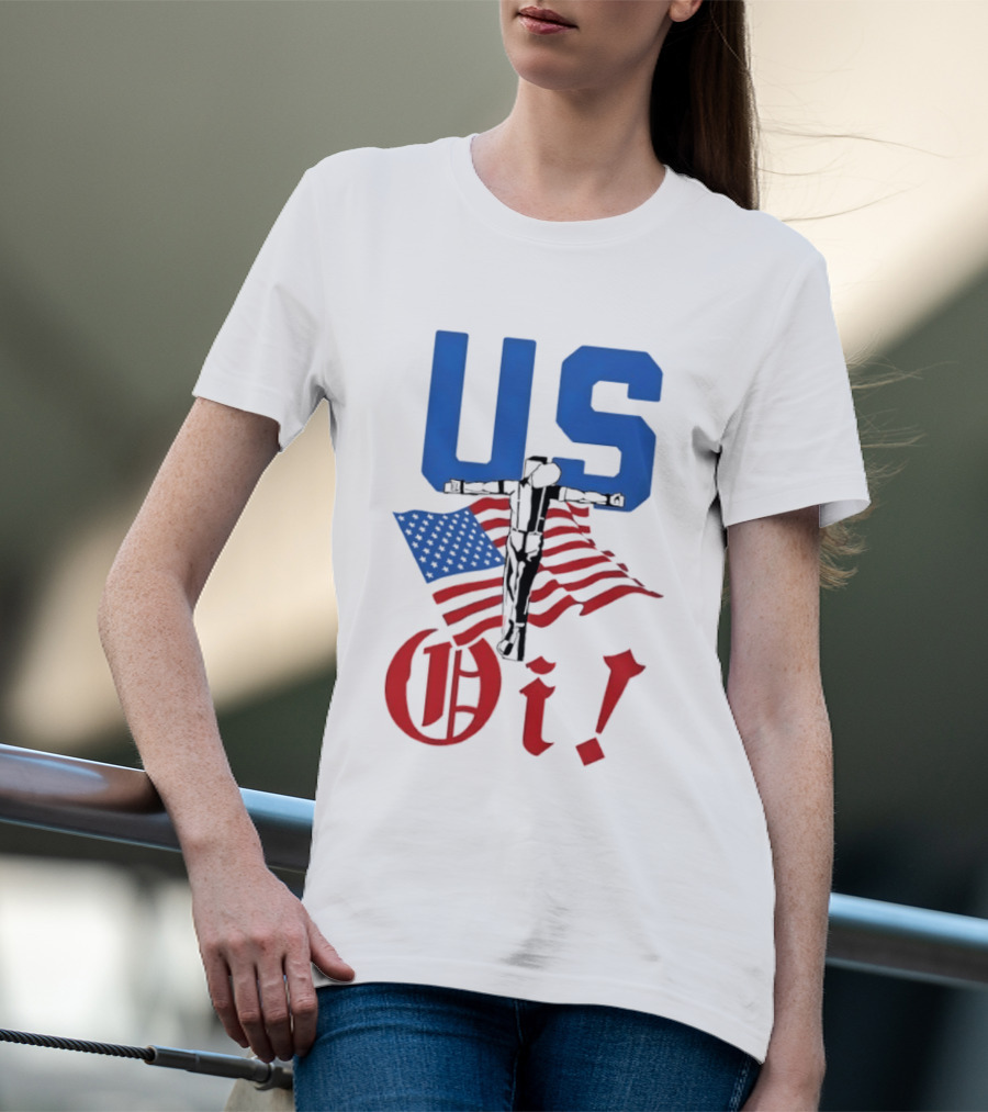 US Oi American Flag Punk Rock Skinhead Culture T-Shirt