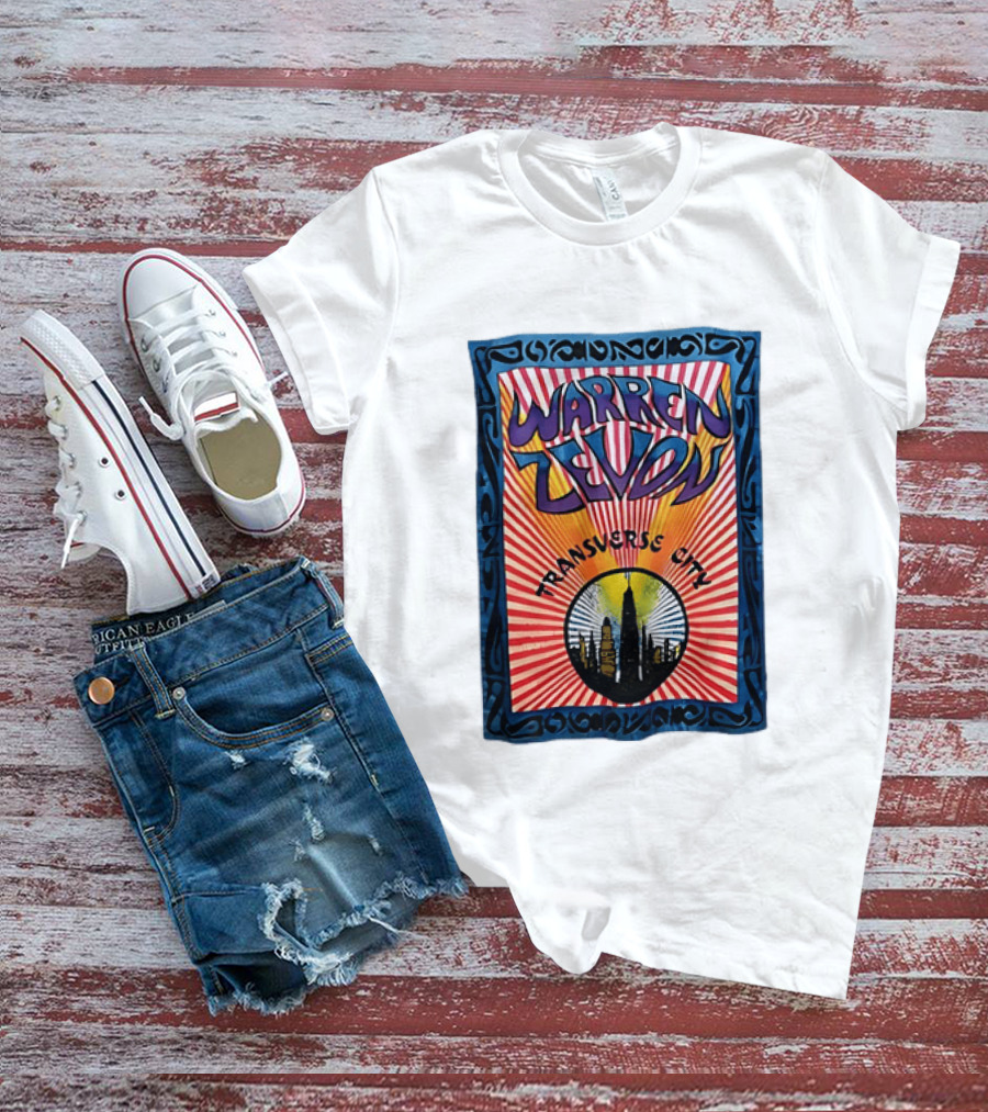 Warren Zevon Transverse City Psychedelic Rock Skyline T-Shirt