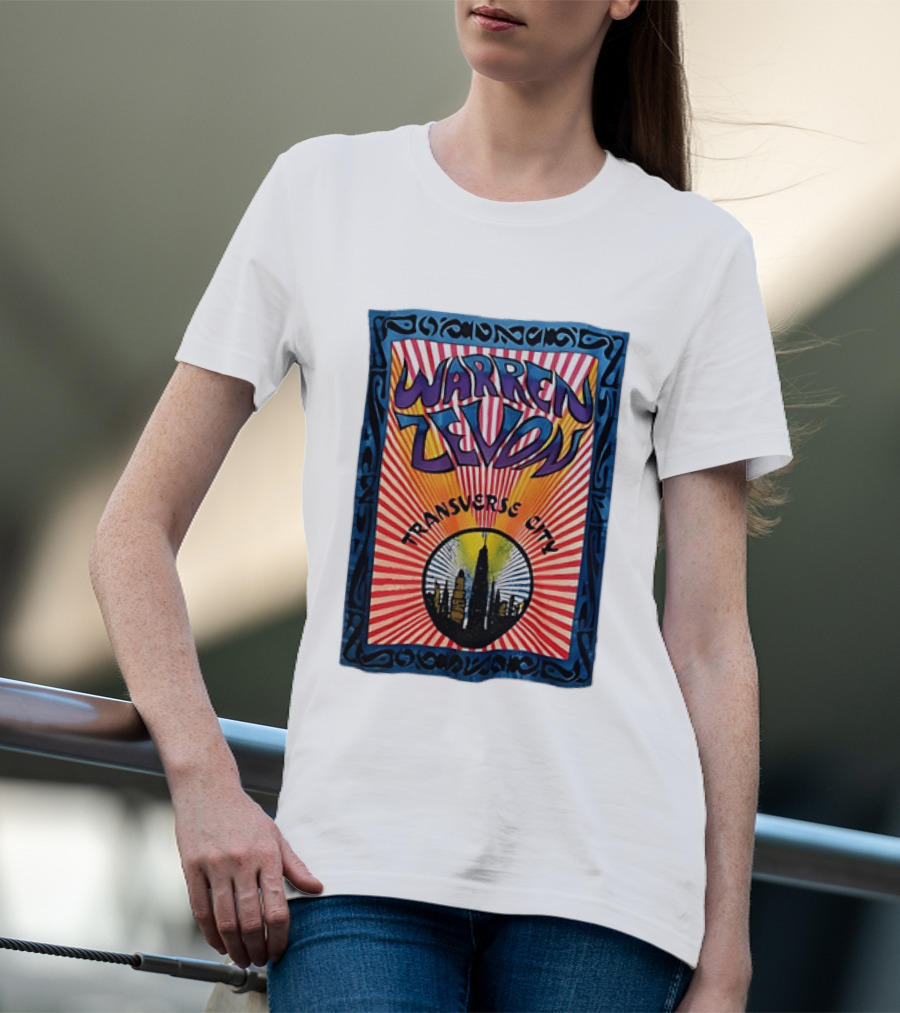 Warren Zevon Transverse City Psychedelic Rock Skyline T-Shirt