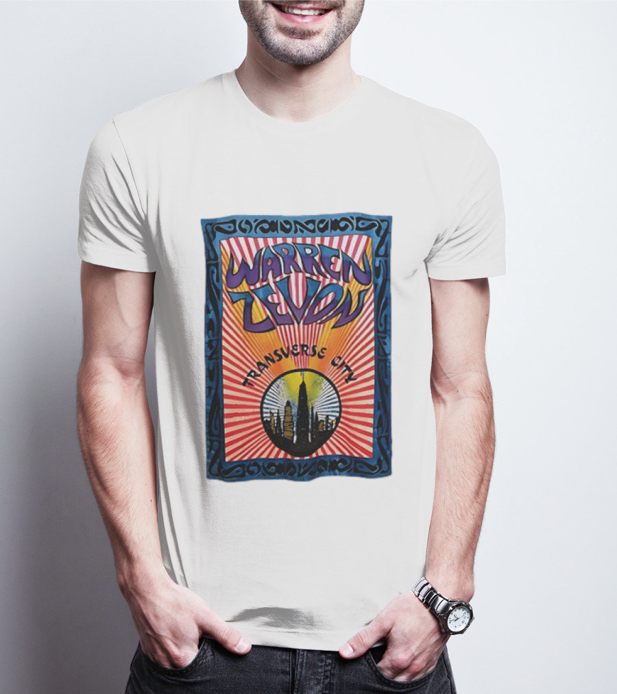 Warren Zevon Transverse City Psychedelic Rock Skyline T-Shirt