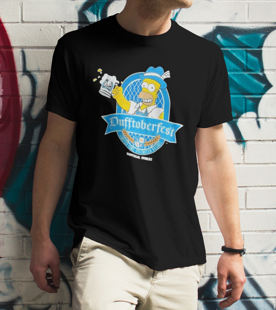 Simpsons Homer Dufftoberfest Universal Studios Unlimited Time Unlimited Regret T-Shirt