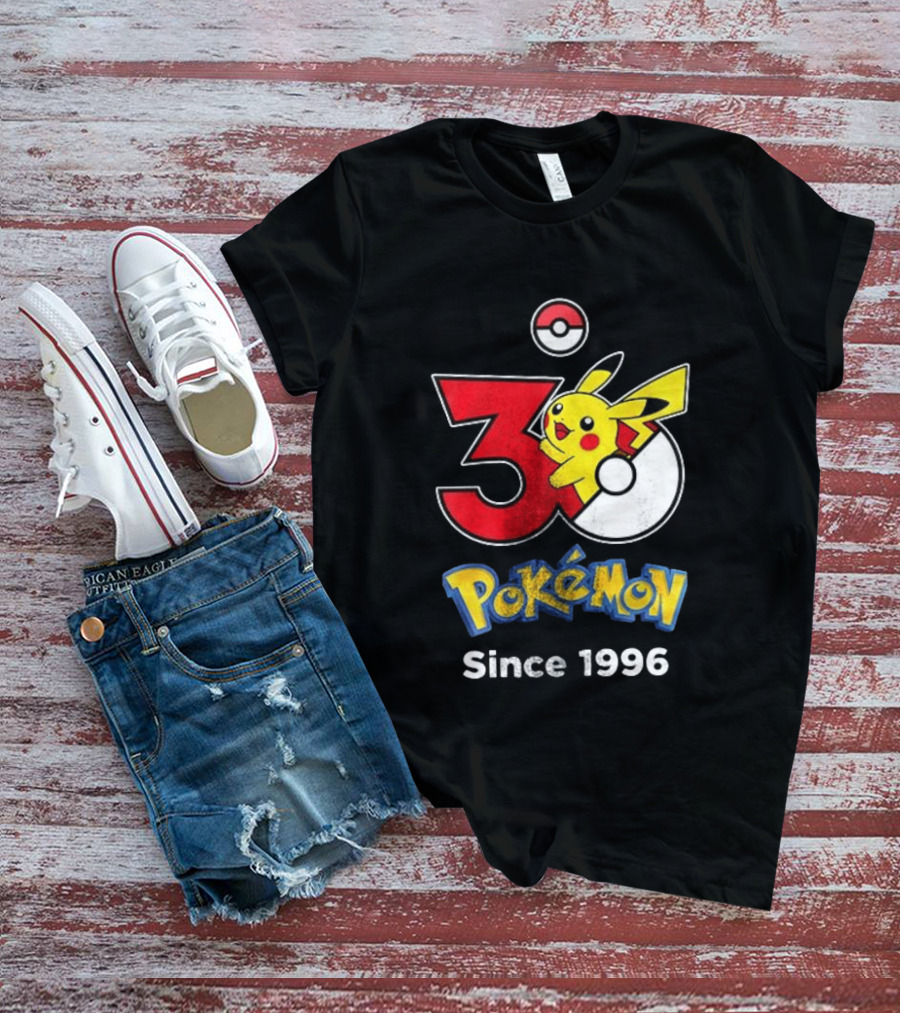 Tampa Bay Buccaneers X Pokemon 30th Anniversary Pikachu Since 1996 Celebration T-Shirt