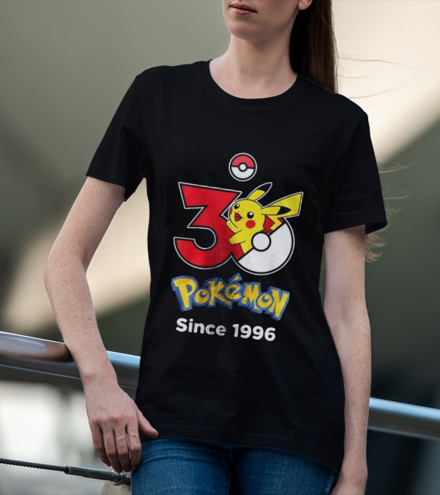 Tampa Bay Buccaneers X Pokemon 30th Anniversary Pikachu Since 1996 Celebration T-Shirt