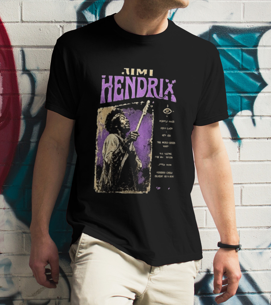 Jimi Hendrix Psychedelic Experience Are You Experienced Track List T-Shirt