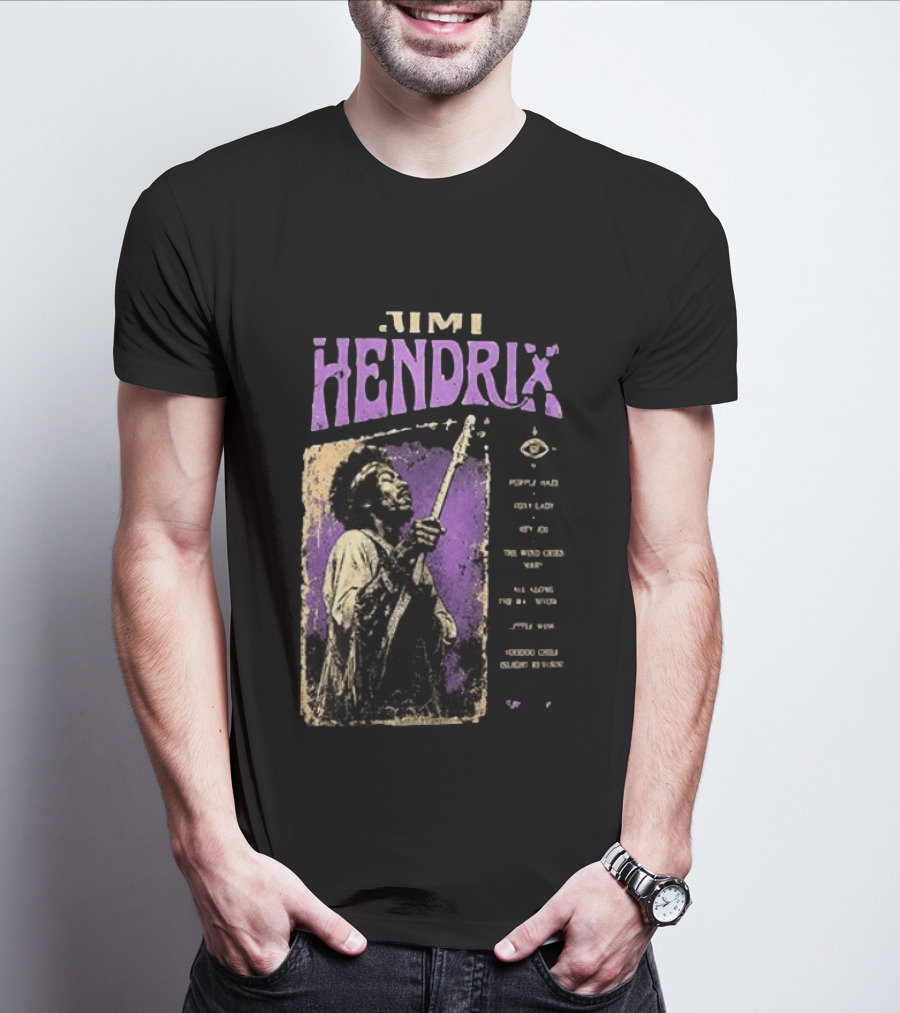 Jimi Hendrix Psychedelic Experience Are You Experienced Track List T-Shirt