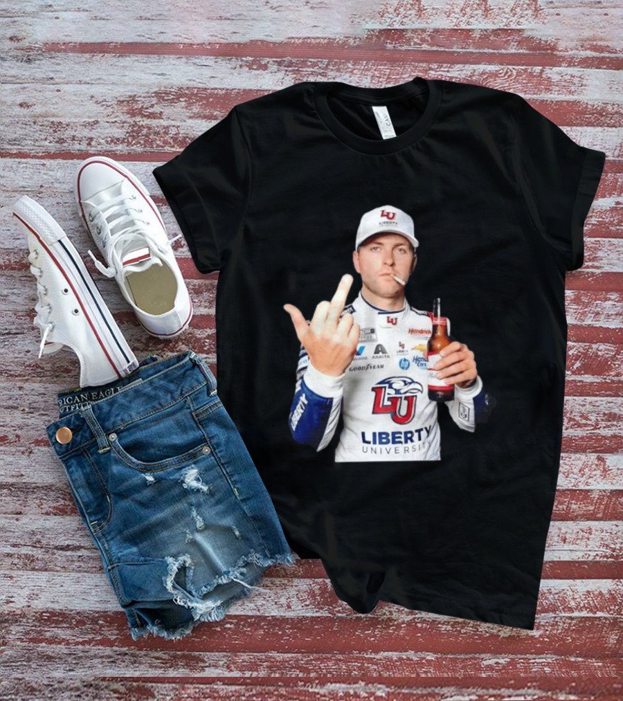 William Byron Liberty University Middle Finger Hendrick Motorsports NASCAR T-Shirt