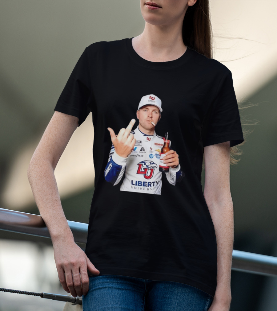 William Byron Liberty University Middle Finger Hendrick Motorsports NASCAR T-Shirt