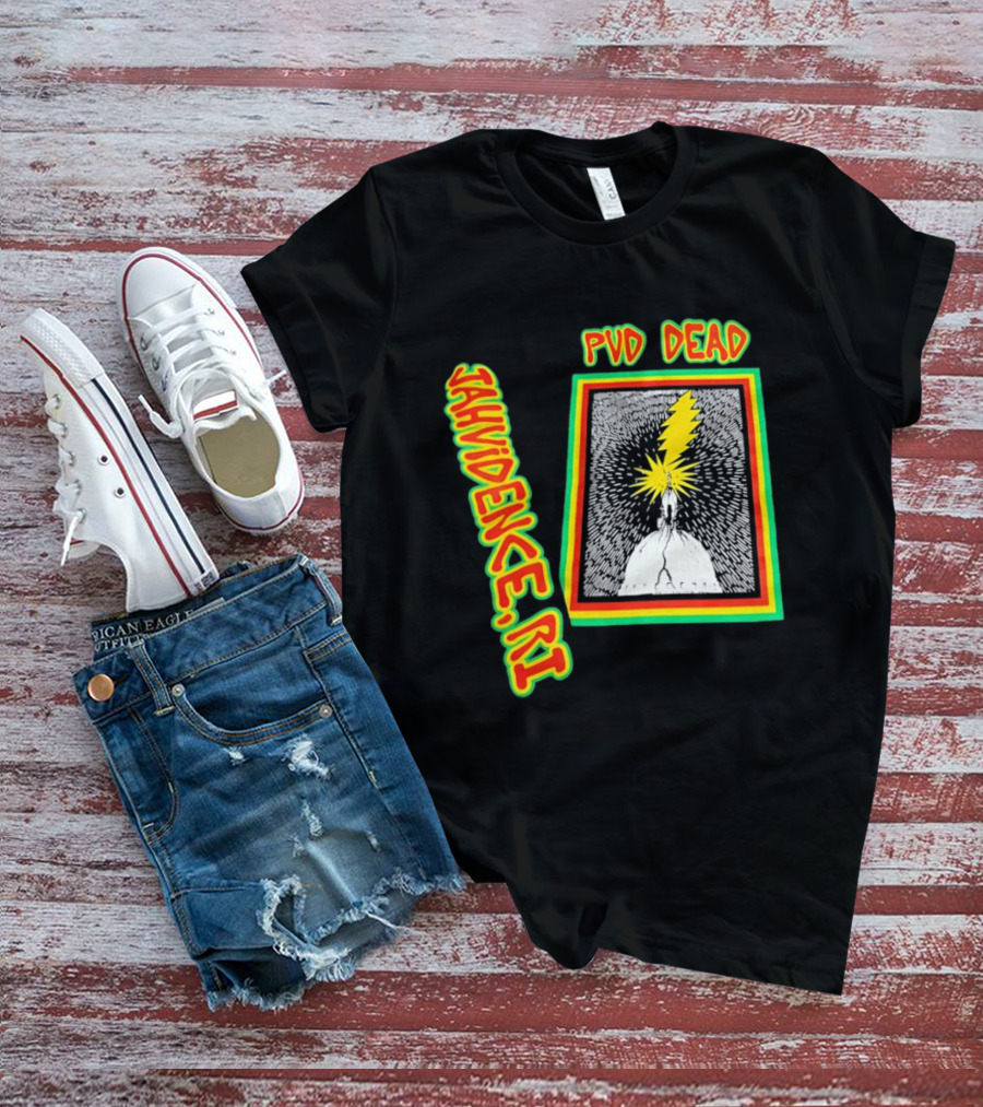 PVD Dead Jahvidence RI Providence Graphic Lightning Bolt T-Shirt