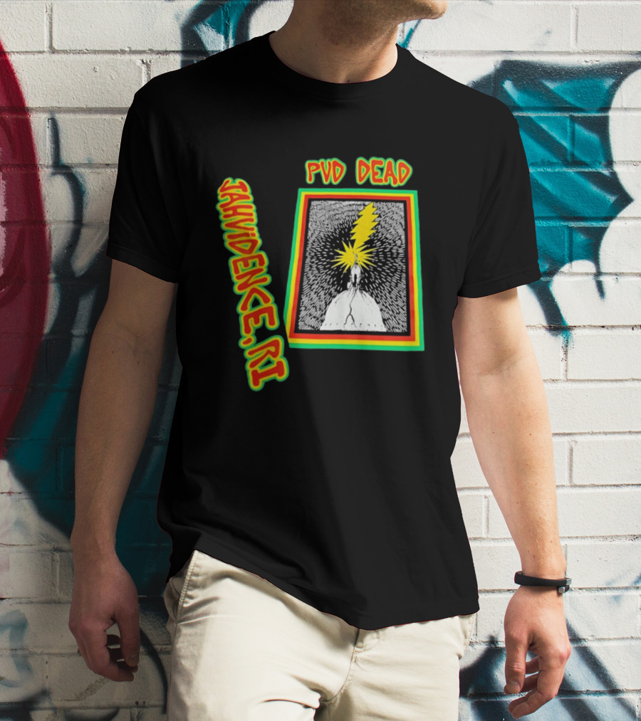 PVD Dead Jahvidence RI Providence Graphic Lightning Bolt T-Shirt