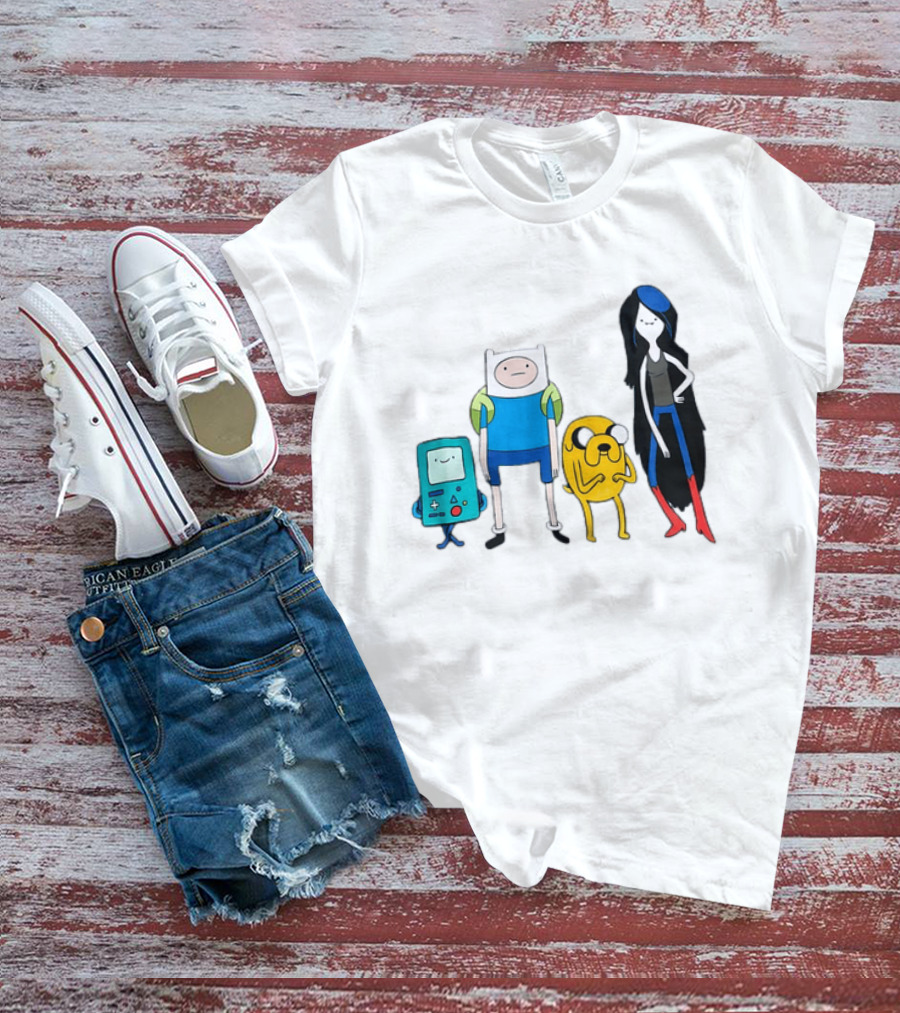 Adventure Time Finn Jake BMO Marceline Character Lineup T-Shirt
