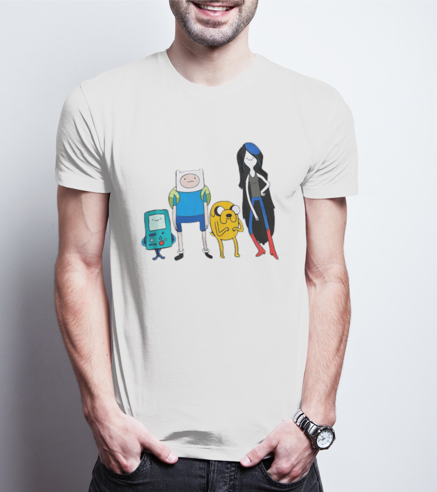 Adventure Time Finn Jake BMO Marceline Character Lineup T-Shirt