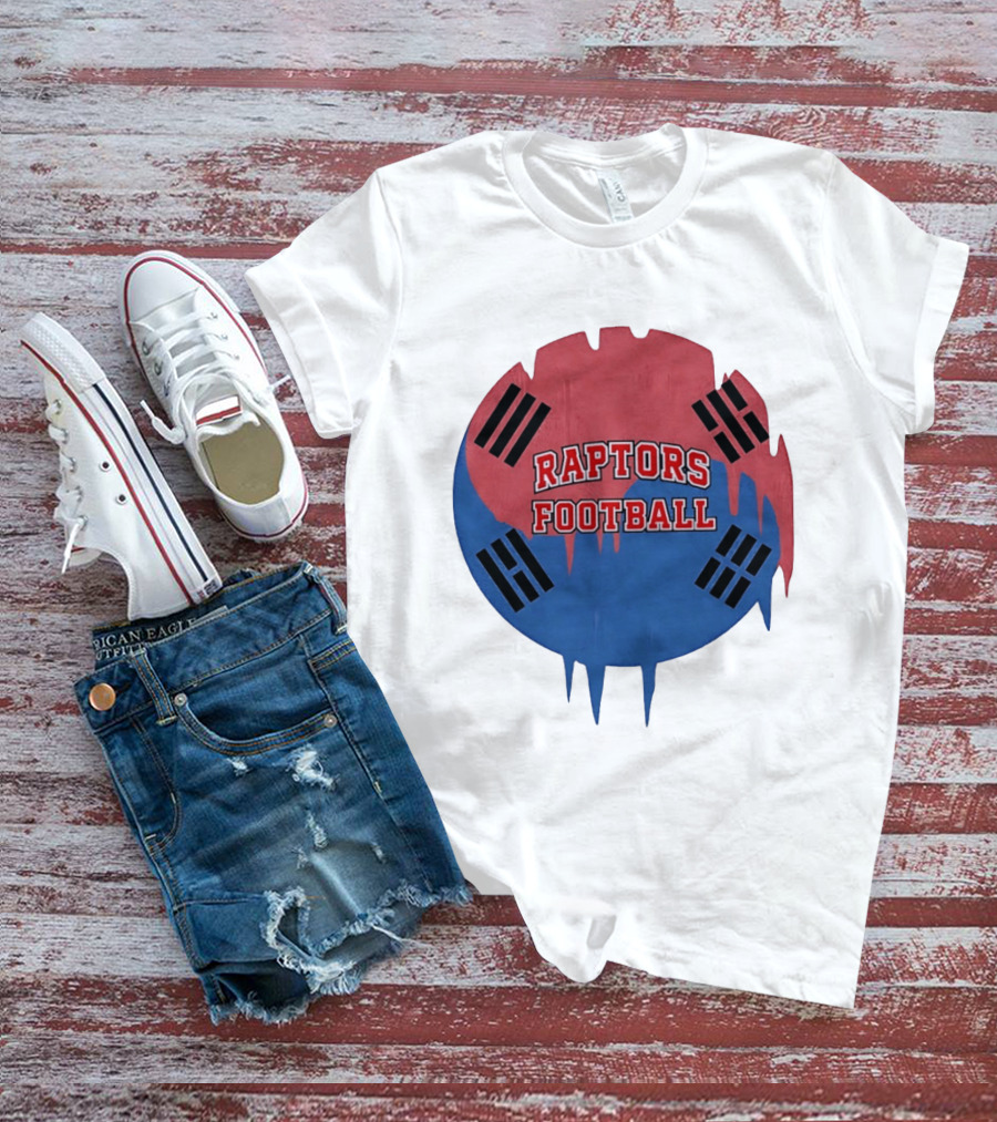 Raptors Football South Korean Flag Color T-Shirt