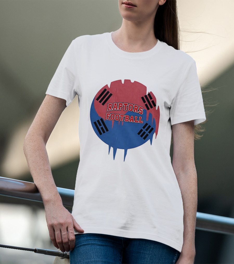 Raptors Football South Korean Flag Color T-Shirt