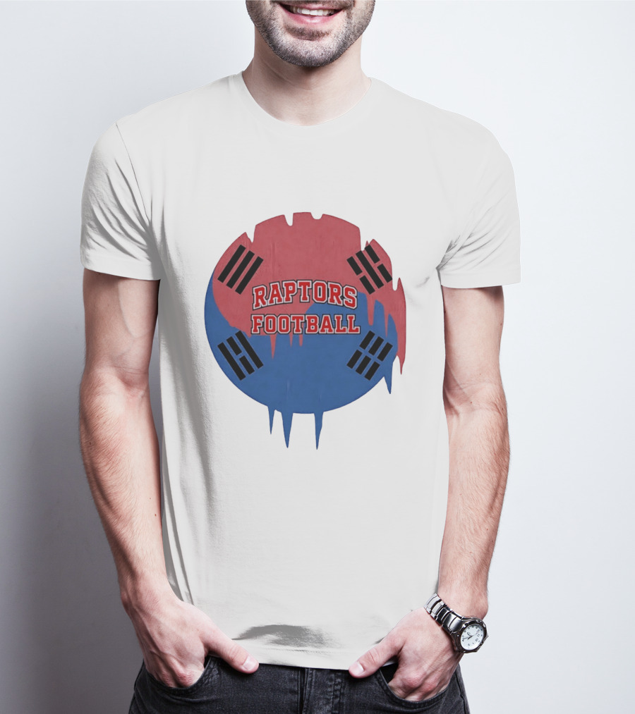 Raptors Football South Korean Flag Color T-Shirt