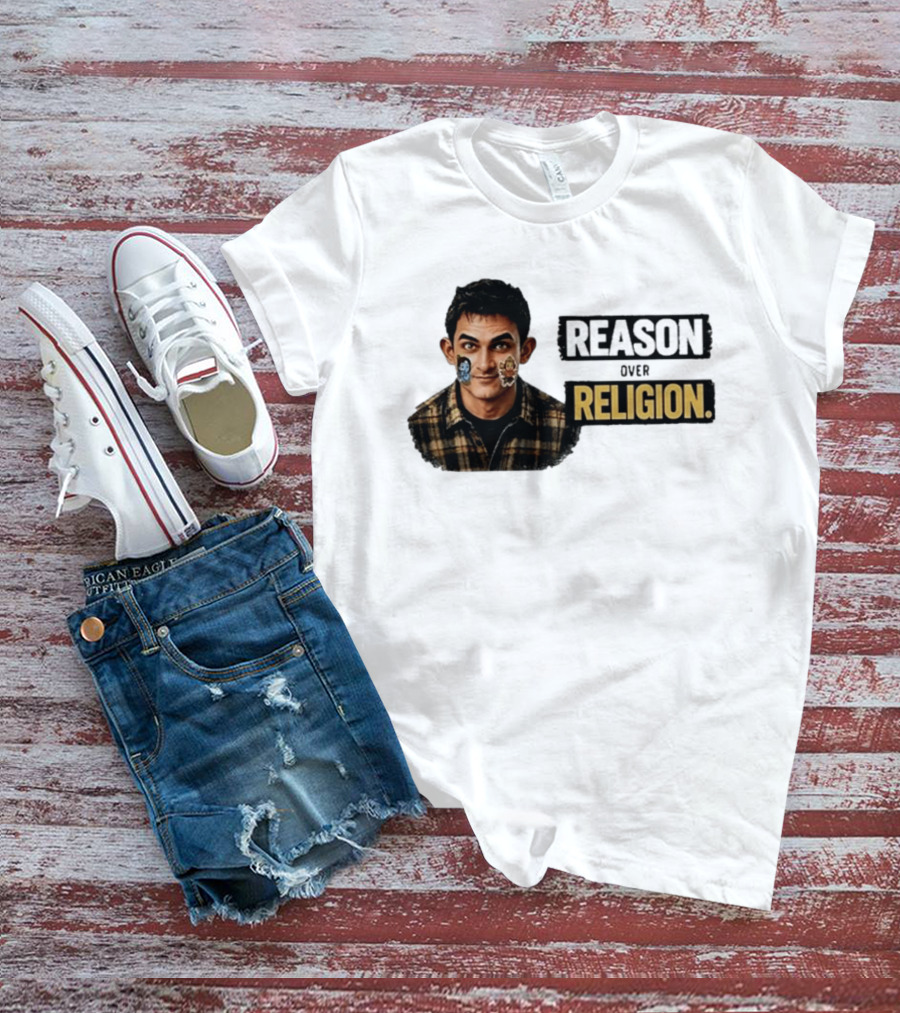 Reason Over Religion Intellectual Message T-Shirt