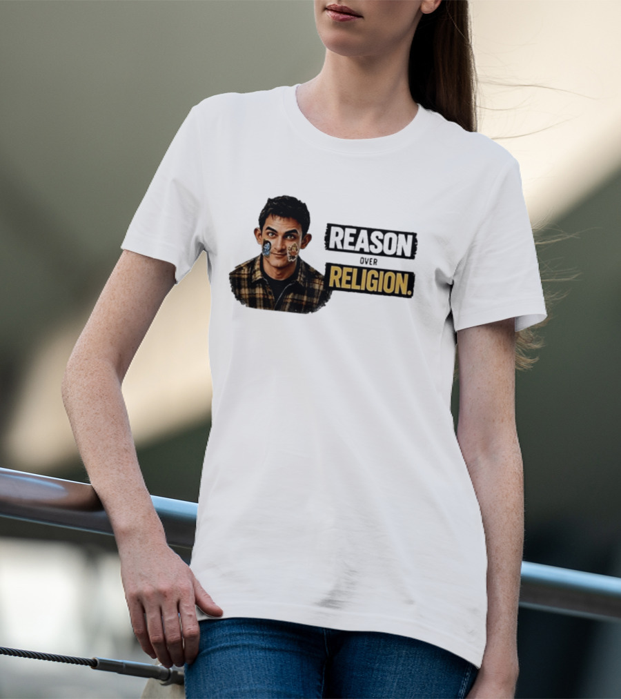 Reason Over Religion Intellectual Message T-Shirt