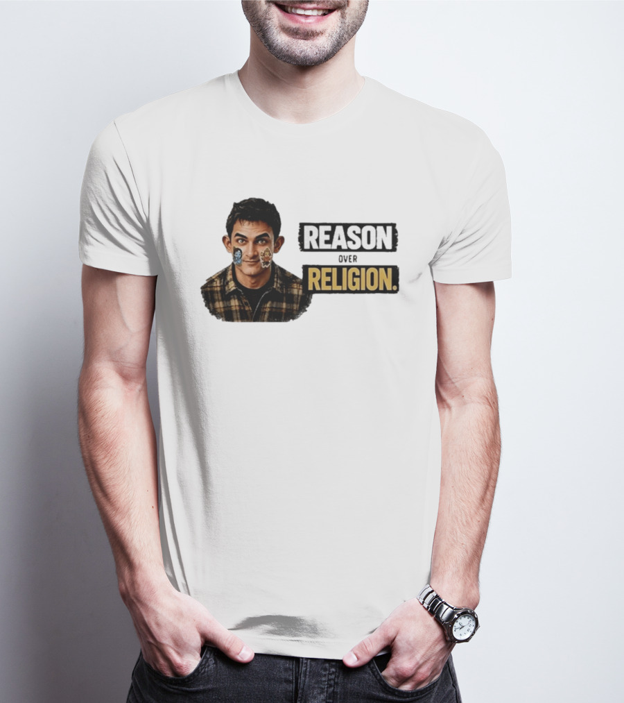 Reason Over Religion Intellectual Message T-Shirt