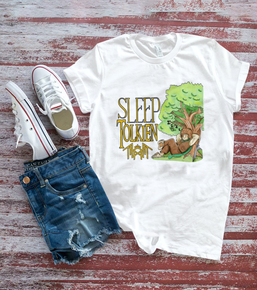 Sleep Tolkien Hobbit Nap Under Tree Fantasy T-Shirt