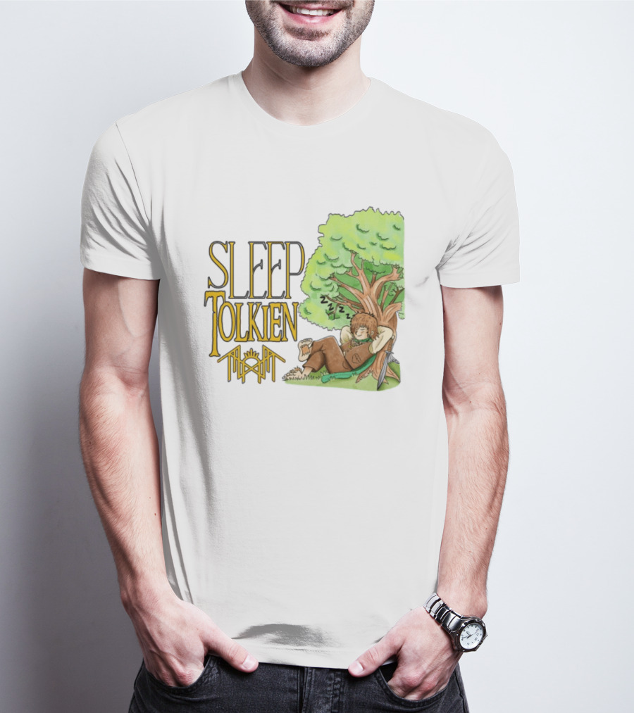 Sleep Tolkien Hobbit Nap Under Tree Fantasy T-Shirt
