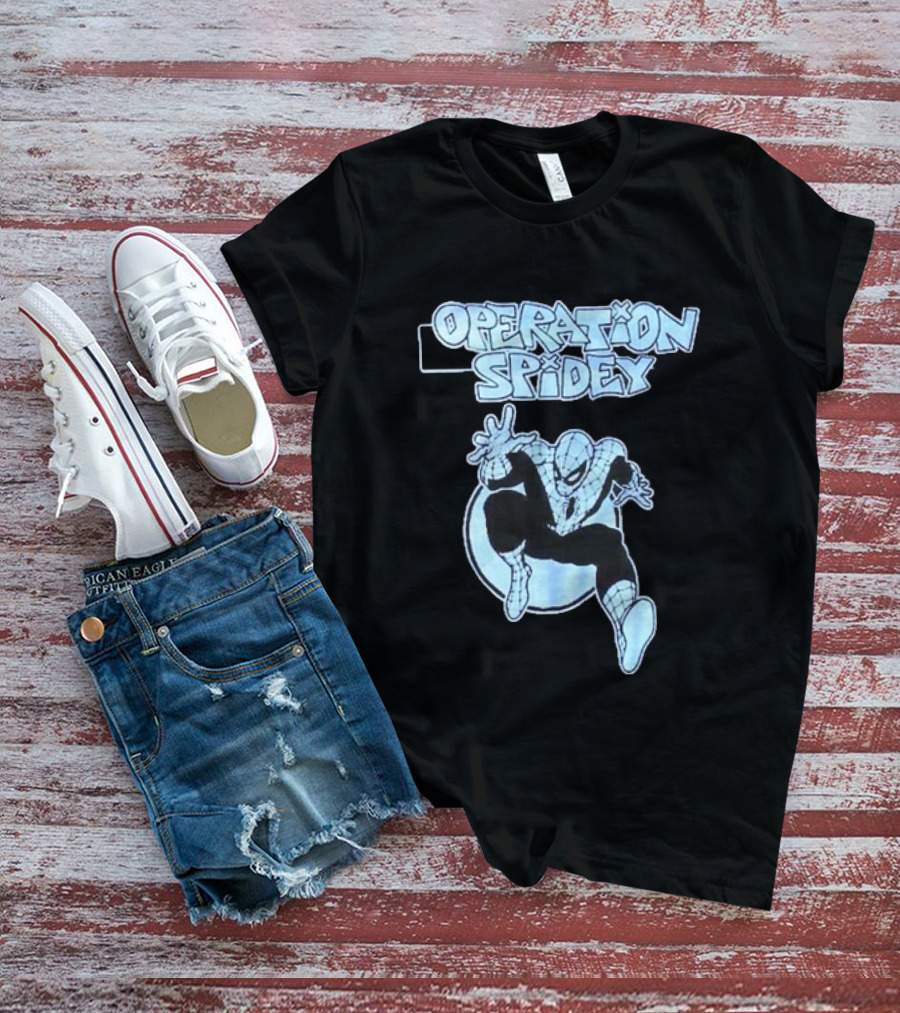 Operation Spidey Marvel Super Hero Spider Man Swinging Into Action T-Shirt