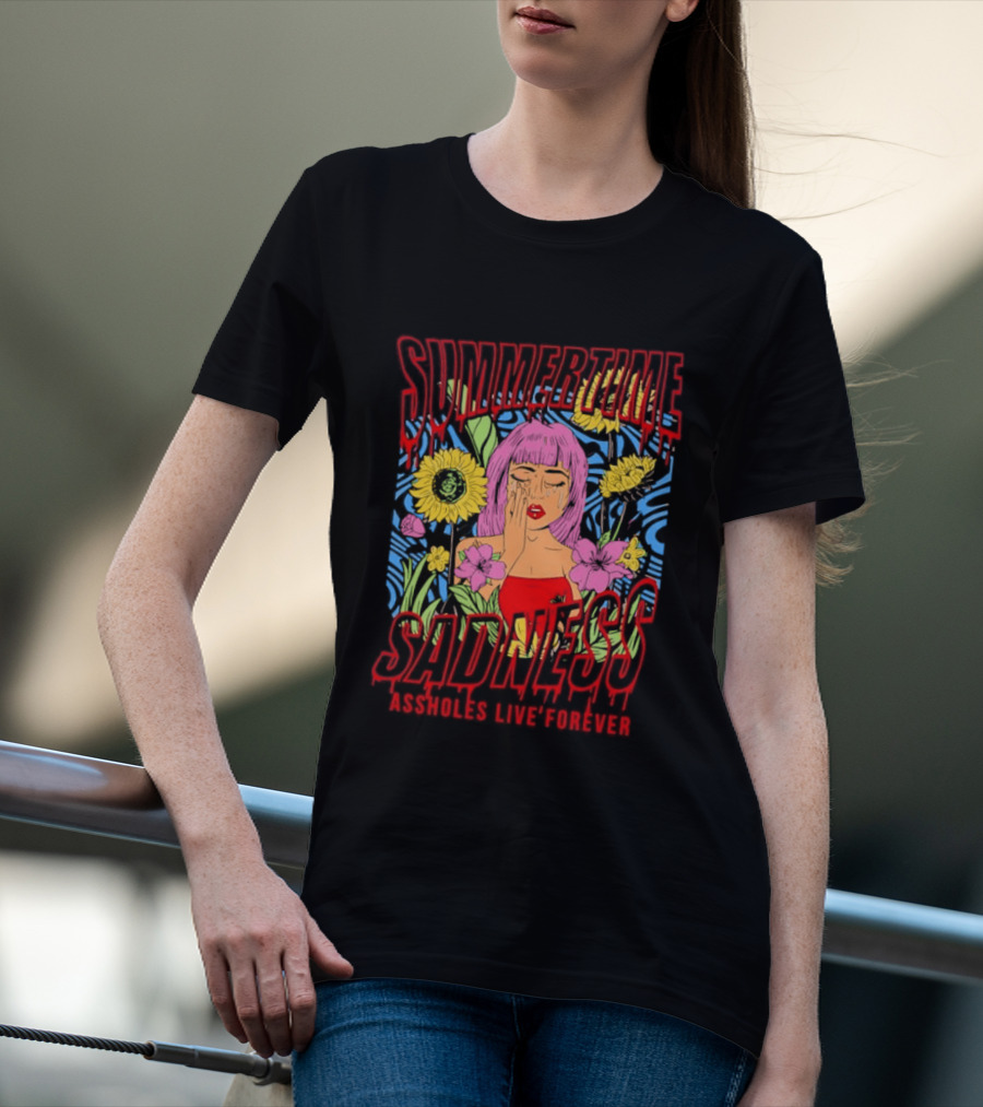 Summertime Sadness Assholes Live Forever Sunflower Woman T-Shirt