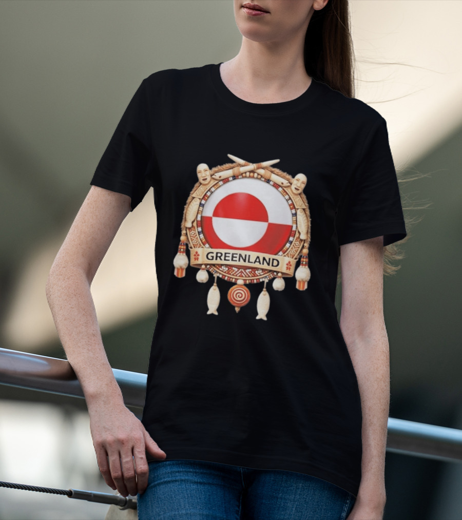 Greenland Native Heritage Circle Emblem Celebrating Cultural T-Shirt