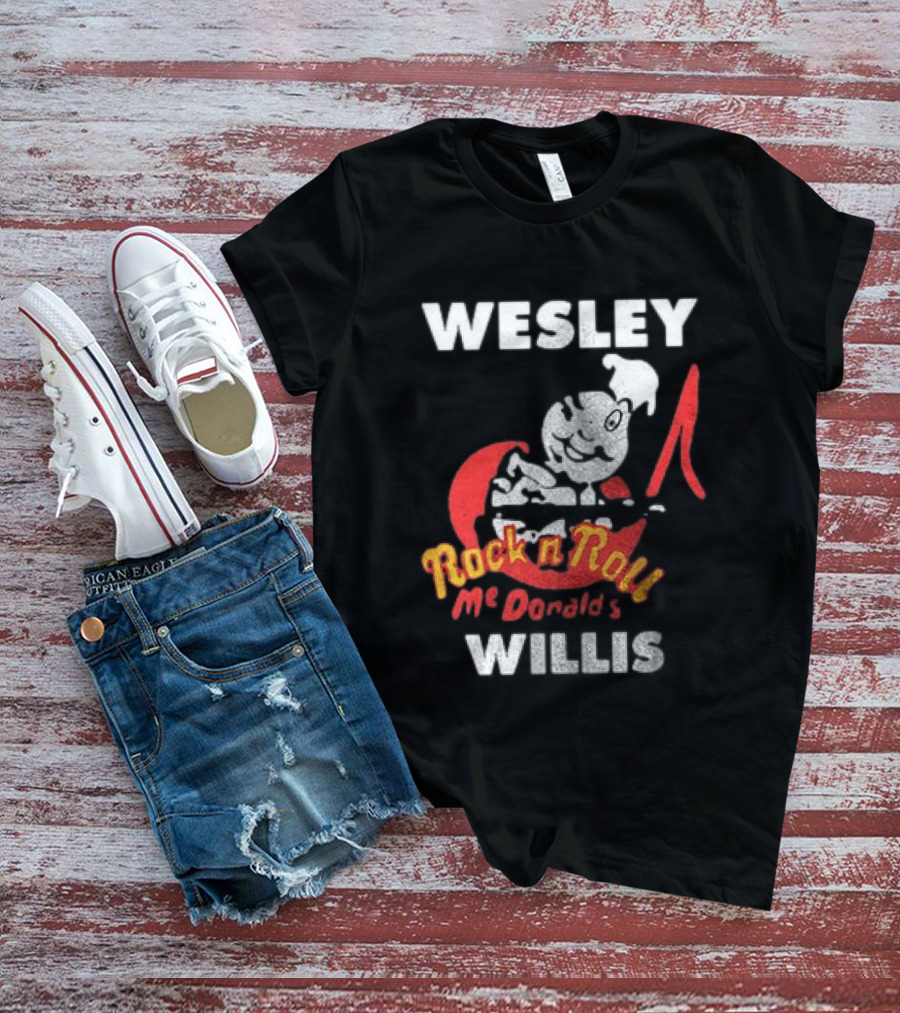Wesley Willis McDonald's Rock N Roll Cartoon Character Moon T-Shirt