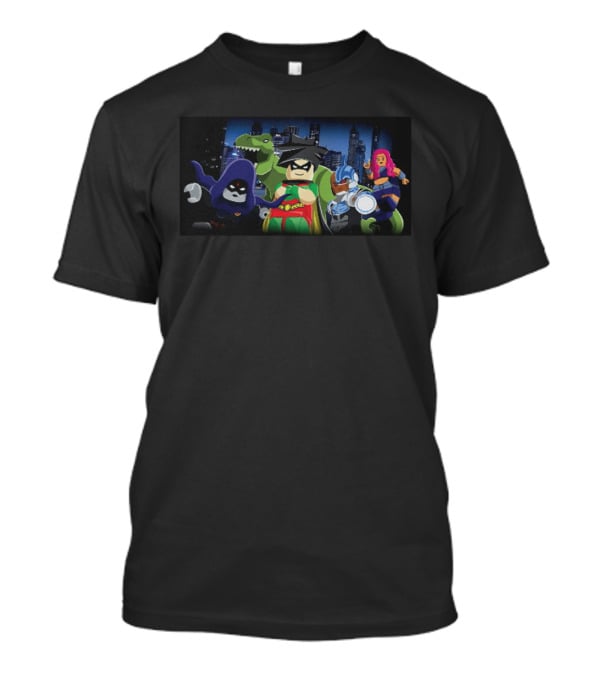 Raven Robin Cyborg Starfire Beast Boy LEGO Teen Titans DC Comics Characters T-Shirt