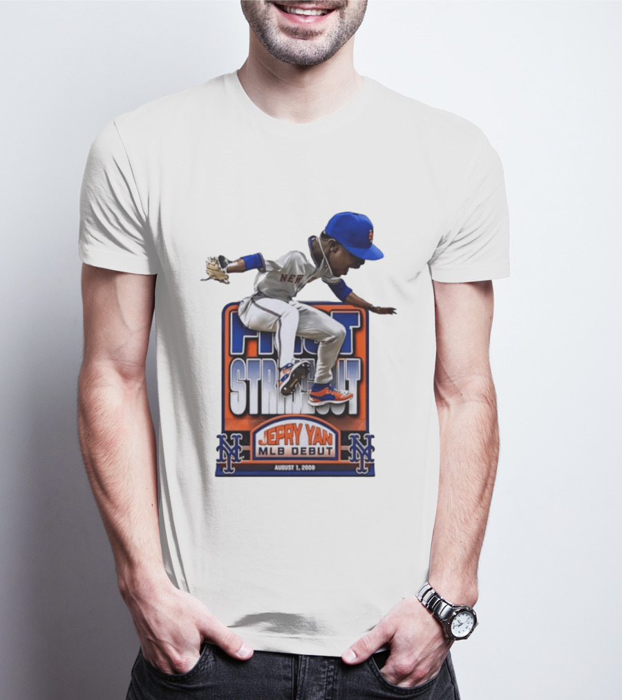 New York Mets Jepry Yan MLB Debut First Strikeout August 1 2008 T-Shirt