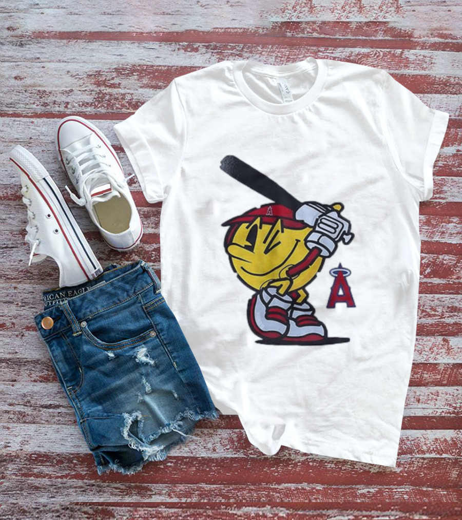 Los Angeles Angels Pacman Baseball T-Shirt