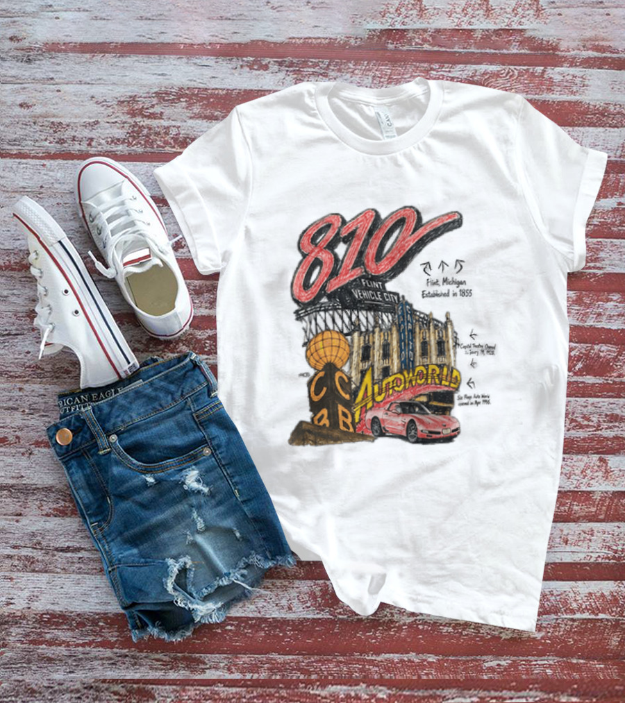 810 Flint Vehicle City Autoworld Grand Fountain Capitol Theatre McDonald's 810 Day Meal T-Shirt