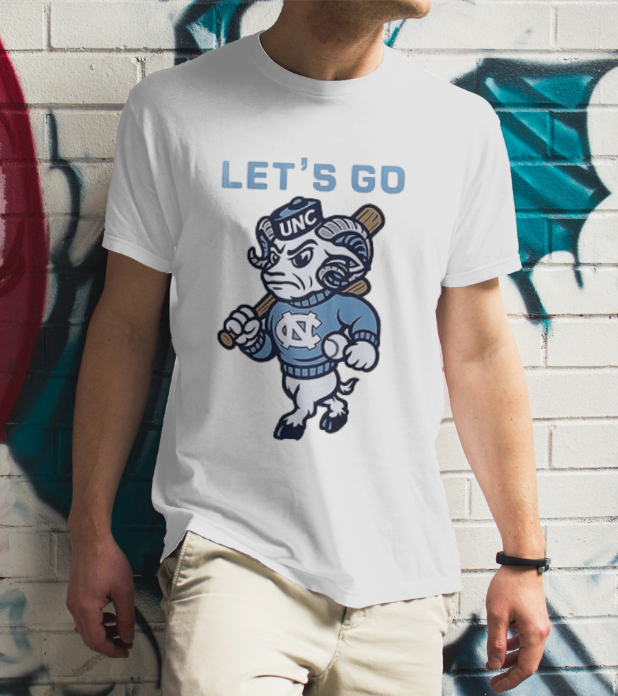 UNC Tar Heels Let's Go Baseball Ram T-Shirt