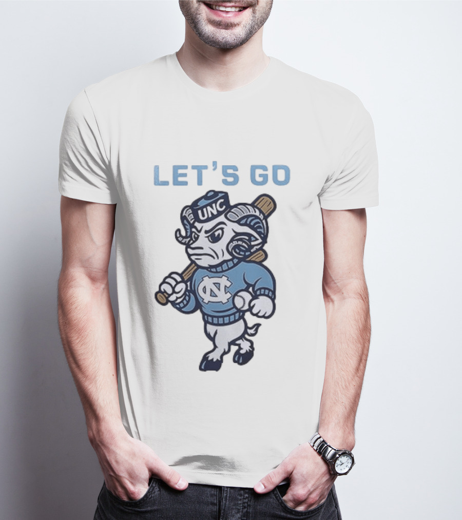 UNC Tar Heels Let's Go Baseball Ram T-Shirt