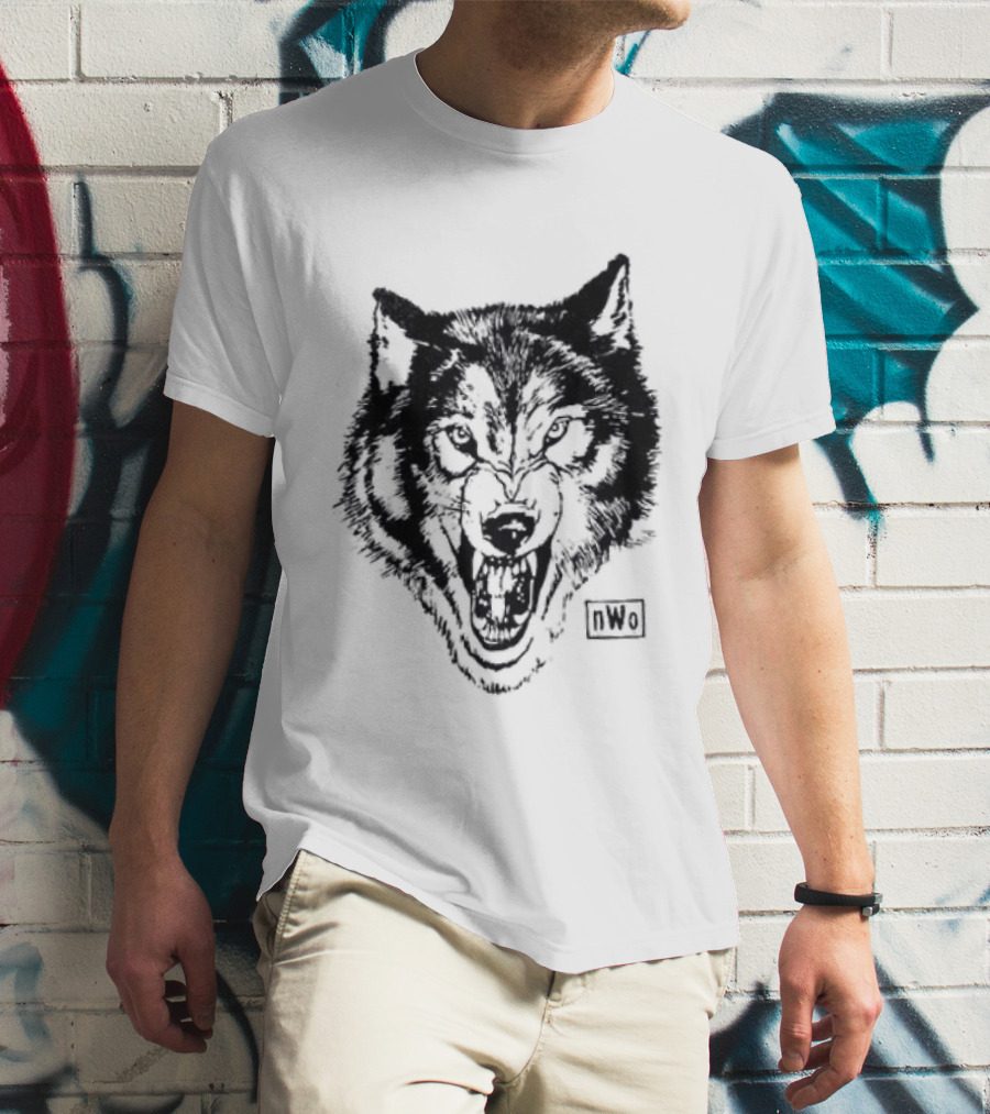 NWO New World Order Wolfpack Black Wolf Head T-Shirt
