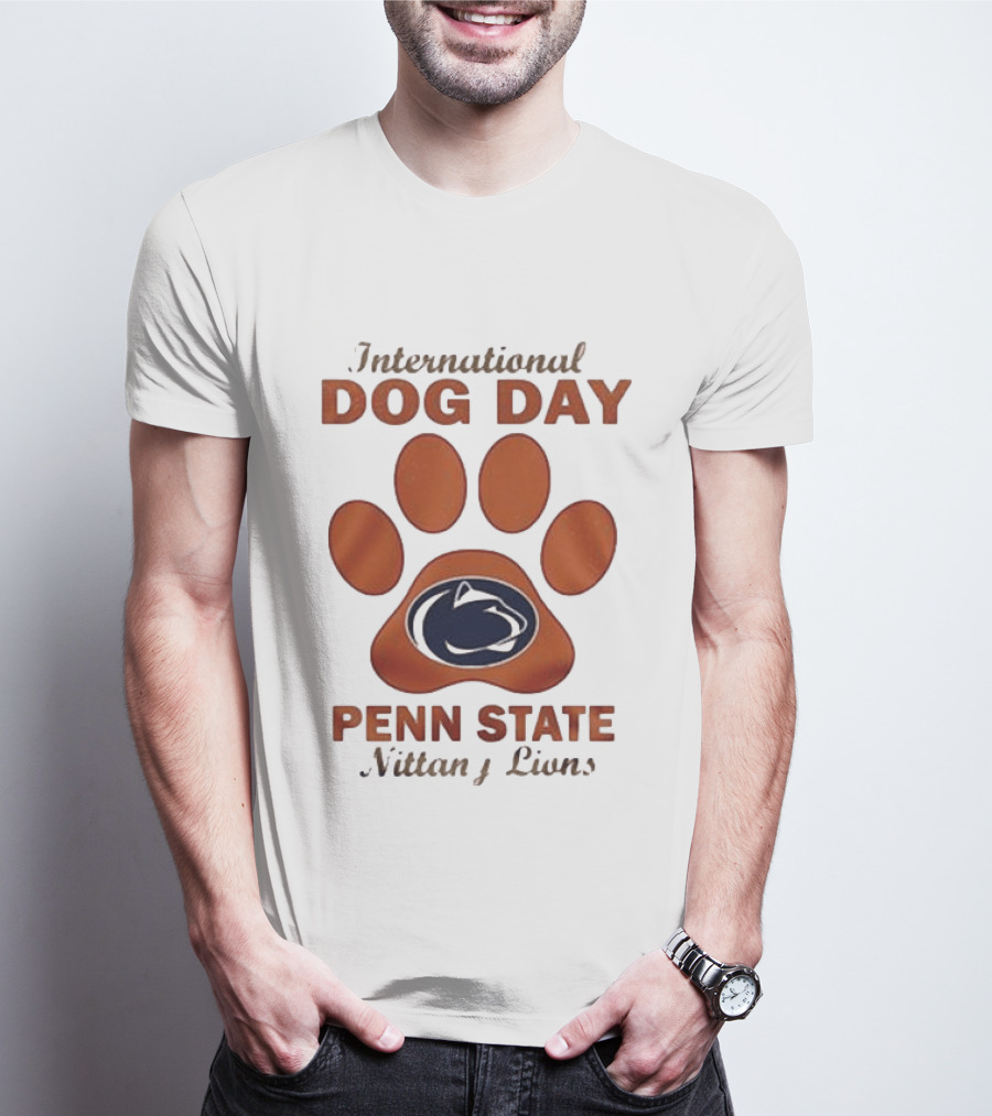 International Dog Day Paw Print Penn State Nittany Lions T-Shirt