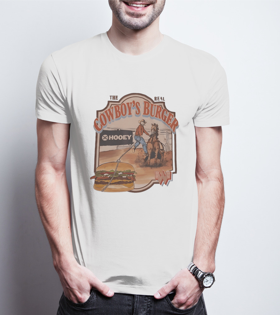 Hooey The Real Cowboy's Burger Western Ranch Rodeo T-Shirt