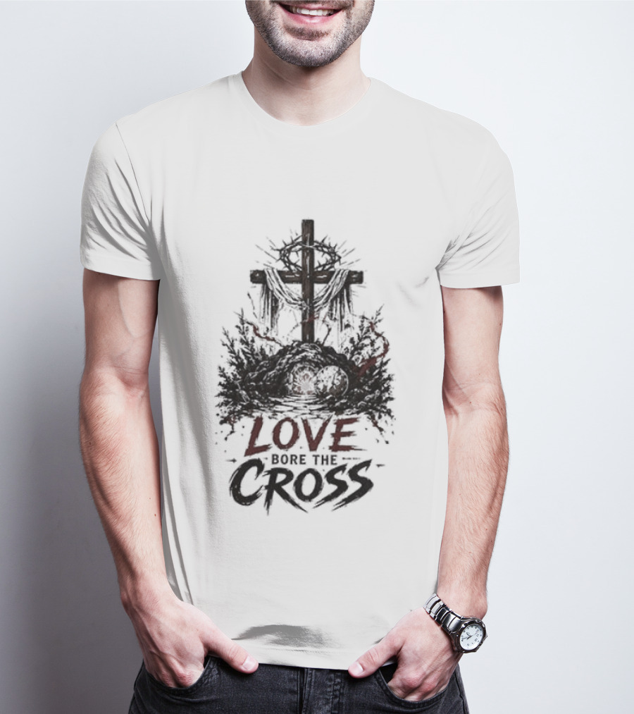 The Passion Of Christ Christian Love Cross Bore T-Shirt