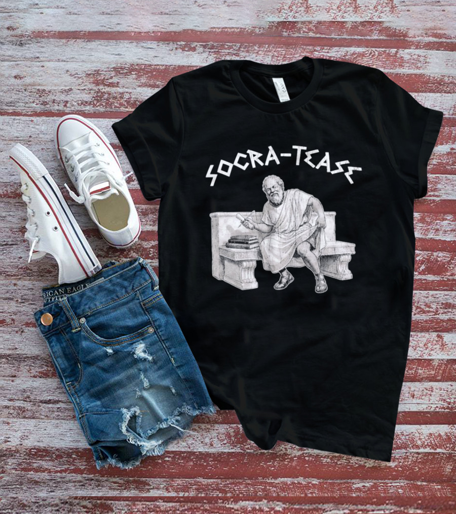 Socra Tease Socrates Philosopher Pun Philosophy Classic Bench T-Shirt