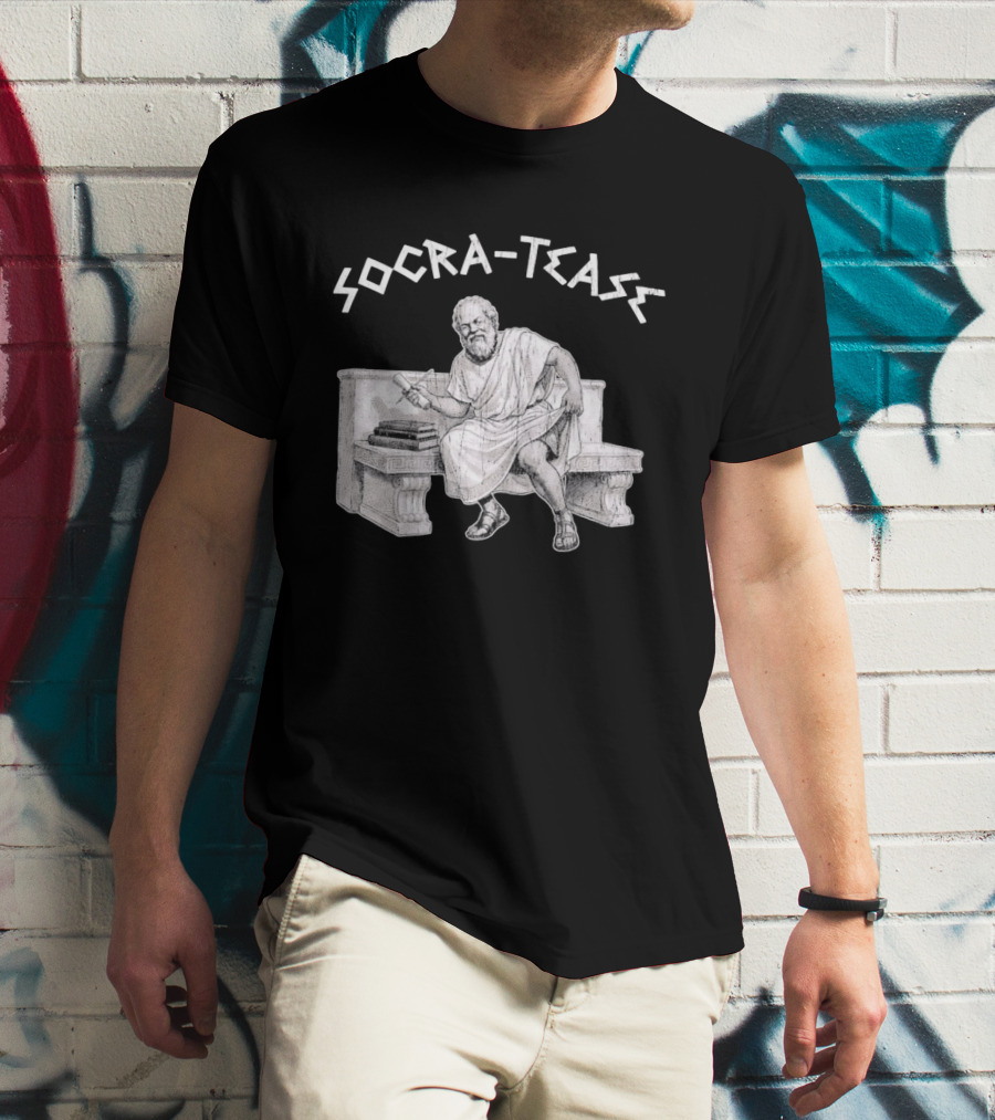 Socra Tease Socrates Philosopher Pun Philosophy Classic Bench T-Shirt