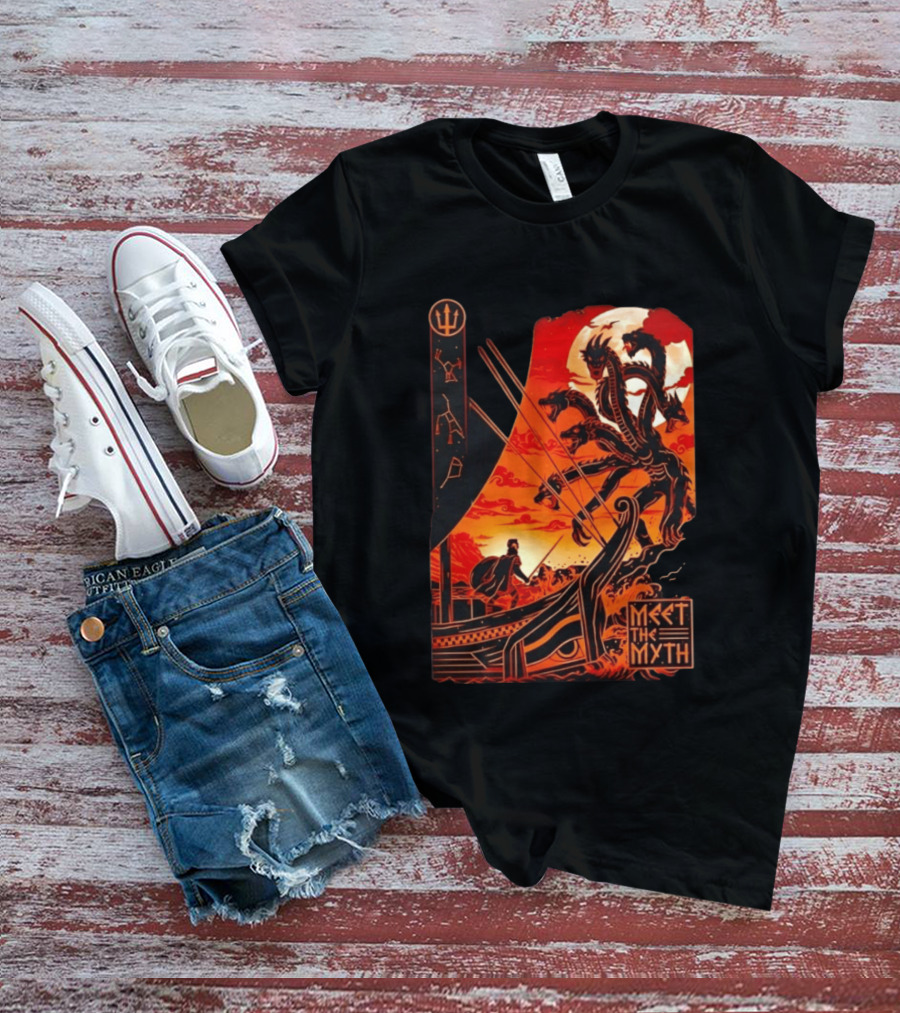 Meet The Myth Hydra Greek Mythology Hercules Dramatic Battle Scene T-Shirt