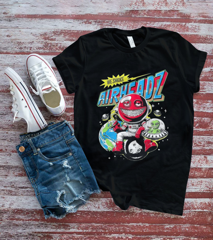 We Smoke Airheadz Astronaut Alien Space Adventure T-Shirt