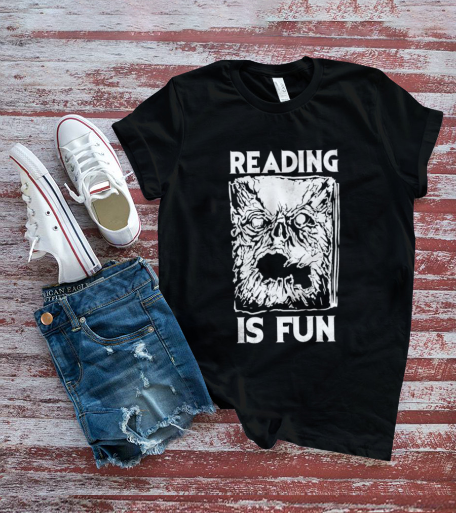 Necronomicon Reading Is Fun Creepy Face T-Shirt