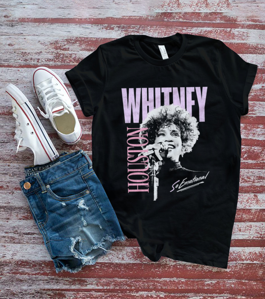 Whitney Houston So Emotional Distressed Vintage Pop Culture 80s T-Shirt