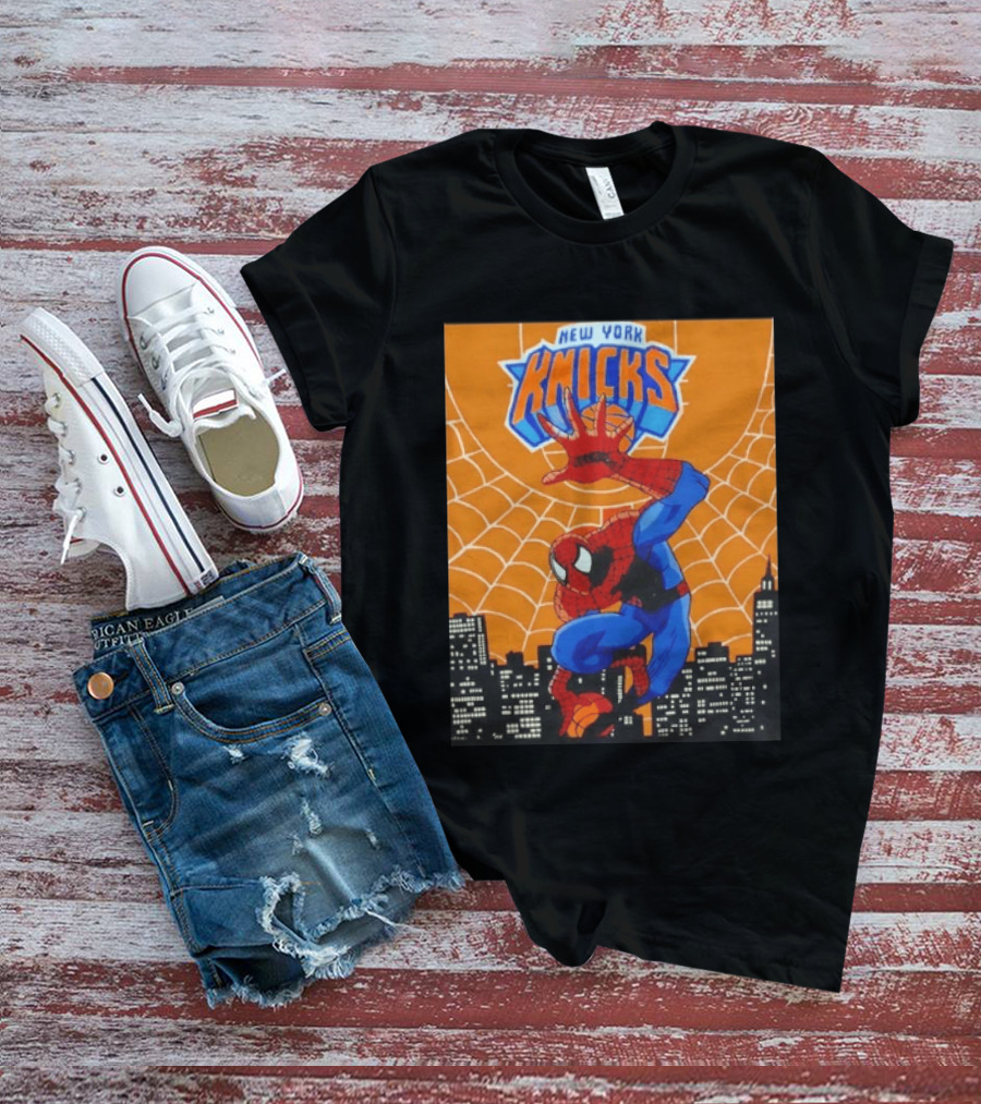 New York Knicks Spider Man Basketball T-Shirt
