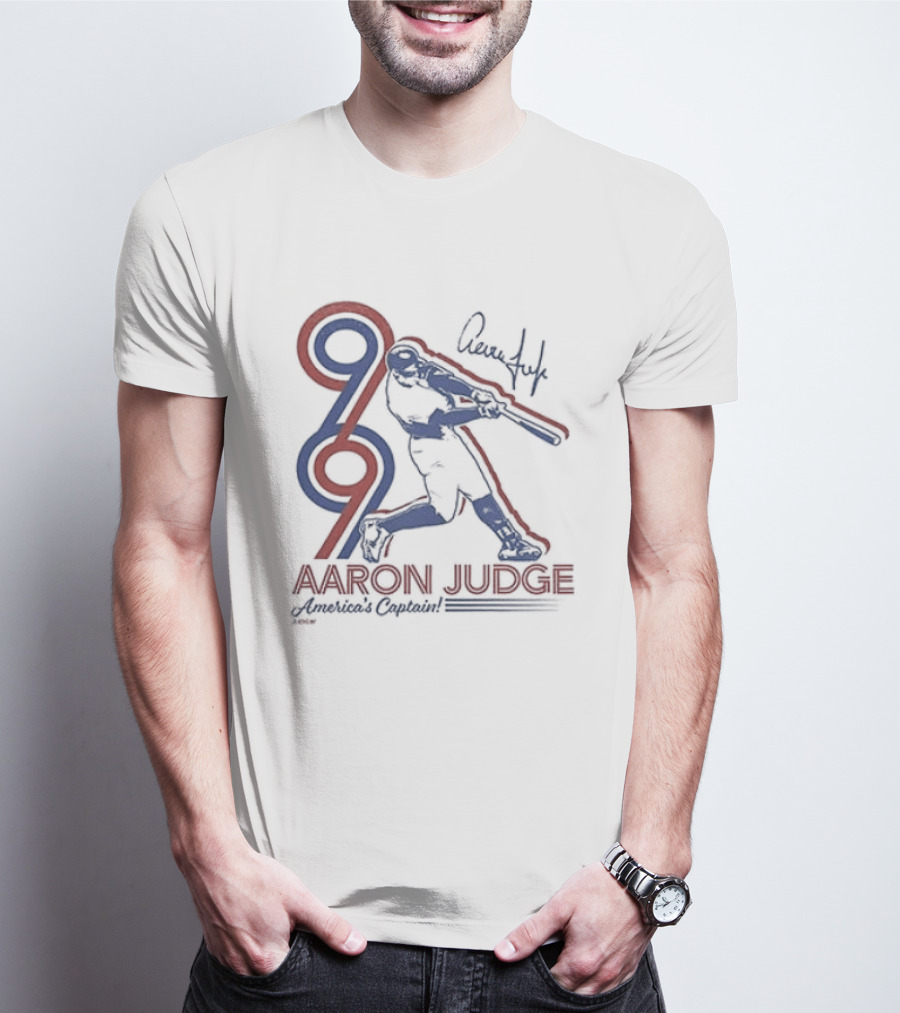 New York Yankees Aaron Judge America's Captain Signature Swing T-Shirt