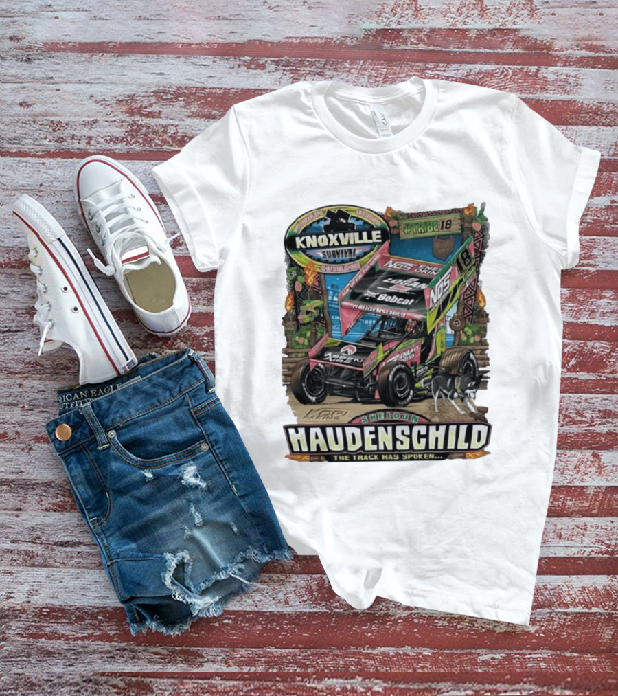 Sheldon Haudenschild Knoxville Survival Outrace Tribe 18 The Track Has Spoken NOS Energy Sprint Car Racing T-Shirt
